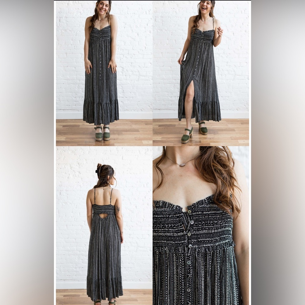 PROMESA USA
ABSTRACT STRIPE DRESS Medium brown & cream A633 - Picture 8 of 8